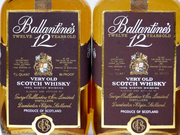 ○ 古酒 Ballantine's 12年 2本 ○ 未開封 Ballantine バランタイン12