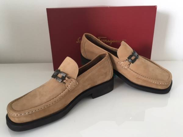 新品同様/フェラガモFerragam/スエード/ベージュ/EE7.5/25.5㎝