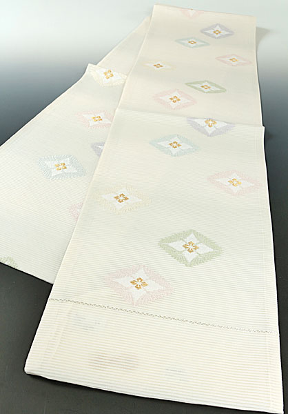 【和遊館】OFyb58　夏帯仕立付！西陣『佐々木染織』袋帯　菊菱