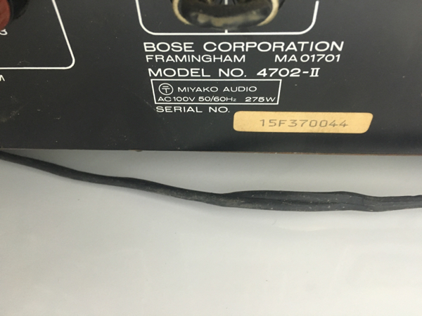 BOSE 4702-Ⅱ プリメインアンプ ☆BOSE【ボーズ】 プリメインアンプ 4702Ⅱ ジャンク BOSE プリメイン