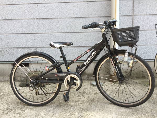 子供用自転車　Panasonic パナソニック　黒22インチ　シマノ６段