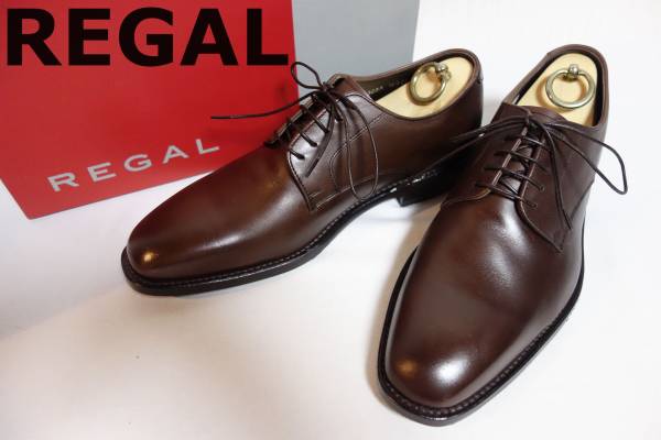 新品 リーガル×ゴアテックス プレーントゥ 革靴 24.5 梅雨に！