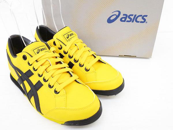 美品☆アシックス asics ゴルフシューズ 黄×黒 22.5 al1606a