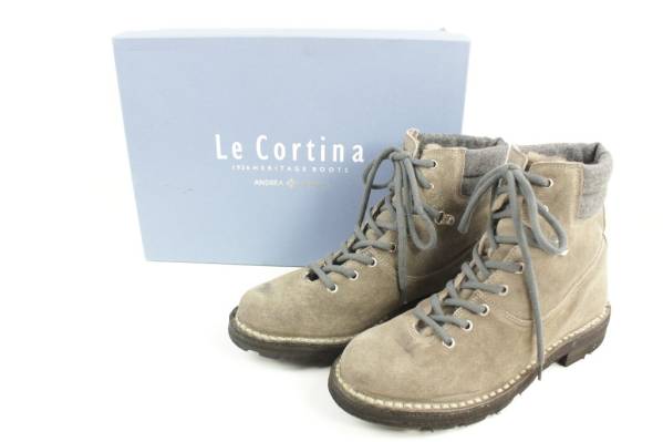 【アンドレア・べントゥーラ】ファー裏マウンテンブーツbeige 42