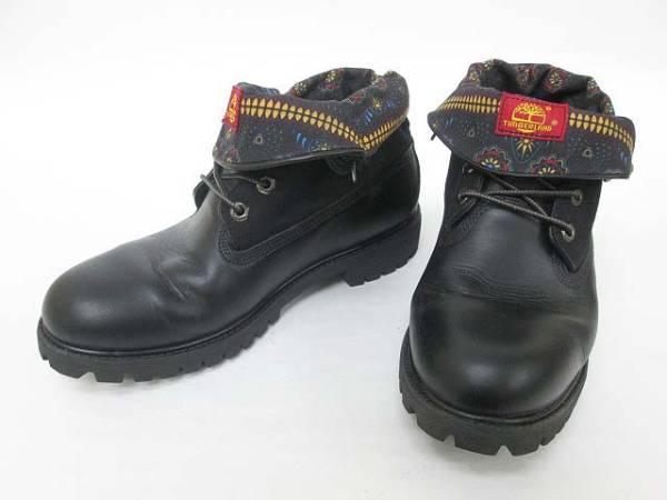 ティンバーランド ロールトップ ブーツ ペイズリー 27.5 黒