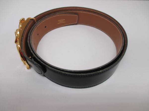 HERMES エルメス 象バックル エレファント ベルト 中古 HERMES