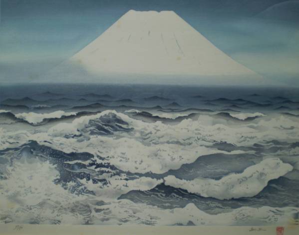 藤城清治 リトグラフ大型作品 美品真作未来へ向けての美しい橋 額付真