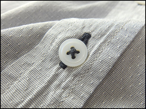 新品 インターメッツォ 極小ドット織柄半袖シャツM薄灰★I11733