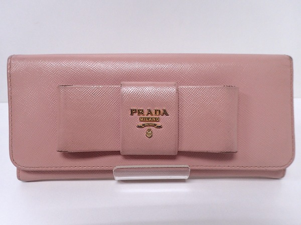 PRADA ピンク リボン - プラダ 新品☆プラダ☆PRADA☆リボン付☆ロゴ 