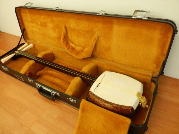 【最高級】 津軽三味線 金細 紅木太棹 東さわり 綾杉胴 象牙糸巻