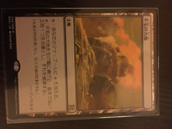 不毛の大地 MTG 日本最大級 EMA 日本語版 不毛の大地⁄Wasteland