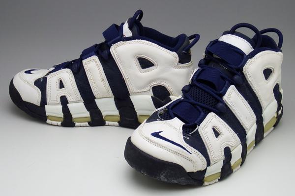 96年製 NIKE AIR MORE UP TEMPO US9 白×紺 モアアップテンポ