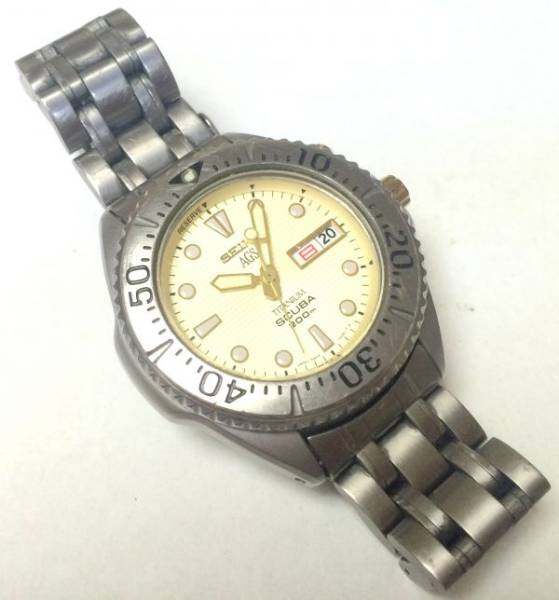 1円~SEIKO AGS TITANIUM SCUBA 200m 5M43-0870 自動巻 中古品 【公式通販】
