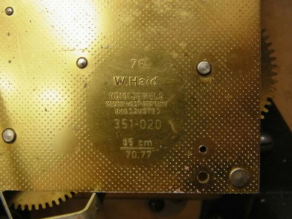 期間限定 西ドイツ Haid社 振り子時計 ウエストミンスター ヴィンテージ □当時物 西ドイツ製 W.Haid ヘイド ウエストミンスターチャイム