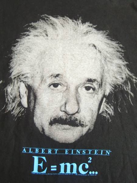 アインシュタイン オールド Tシャツ 黒 検 ビンテージ 偉人 80s