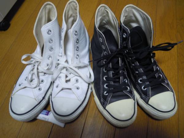 CONVERSE オールスターレザー 黒白セット ハイカット コンバース