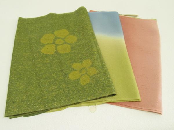 ★着物10★ 1円 絹 帯揚げ三点 和装小物 ☆☆