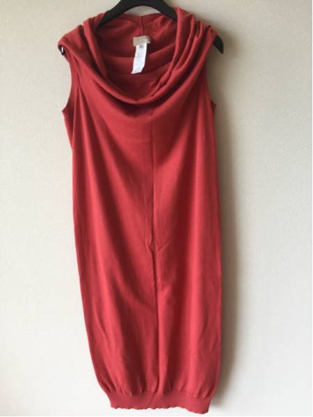 ランバン ドレープ ニットワンピース