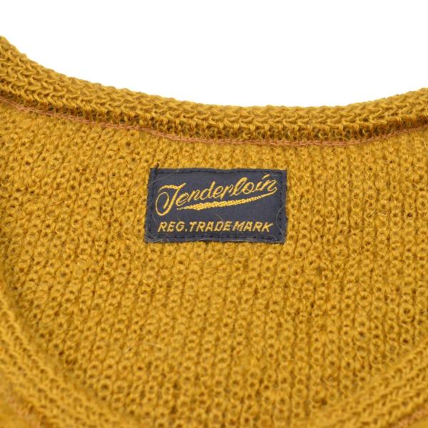 美品TENDERLOINテンダーロインT-MOHAIR Vモヘアニット*GOLD XS