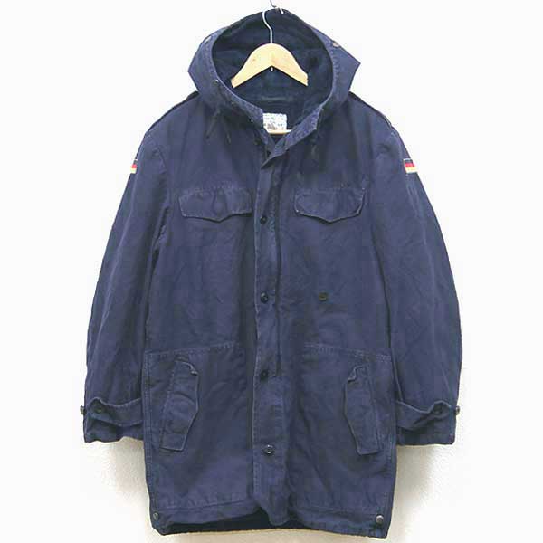 訳あり中古◇実物 ドイツ軍 パーカーコート ライナー付 ネイビー