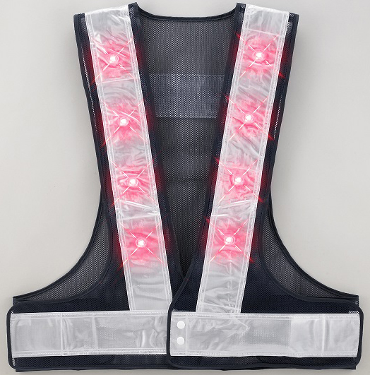 １着からOK 　新品 　70型 LED安全チョッキ 　LED反射ベスト 防犯　交通整理　工事現場　全３色　_4
