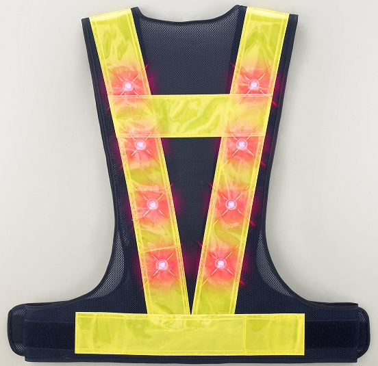 １着からOK 　新品 　70型 LED安全チョッキ 　LED反射ベスト 防犯　交通整理　工事現場　全３色　_7