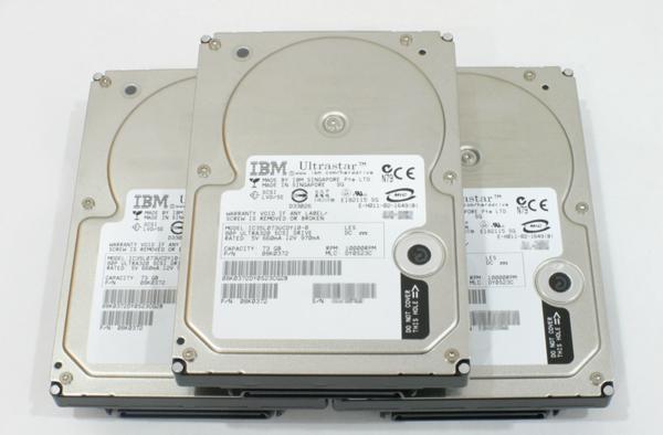IBM Ultrastar146Z10 (IC35L073UCDY10-0) 73GB 新古品3台セット
