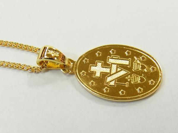 ☆K18 マリア ペンダントネックレス 50センチ☆USED マリア純金