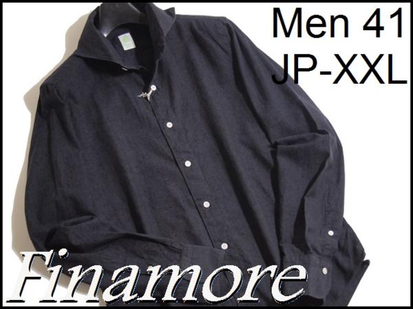 M9278P◆新品 Finamore(フィナモレ) 春夏 コットンシャツ 41◆rb