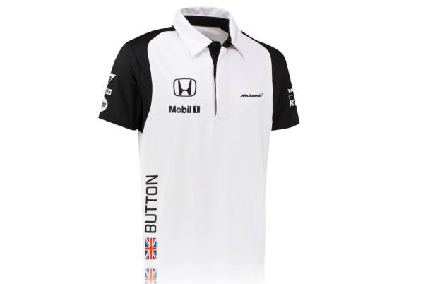 新品★マクラーレン 2015チームポロシャツ　Jバトン　UK-S JP-M