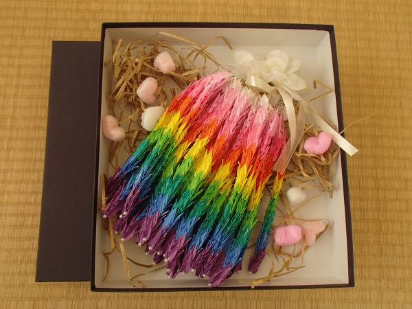 ミニ千羽鶴 完成品 お見舞い