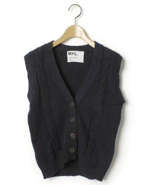 MHL. コットンニットベスト マーガレット・ハウエル margarett