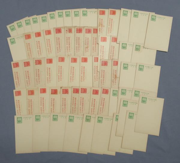 221 中国・満州ハガキ 馬車ハガキ 63枚 未使用