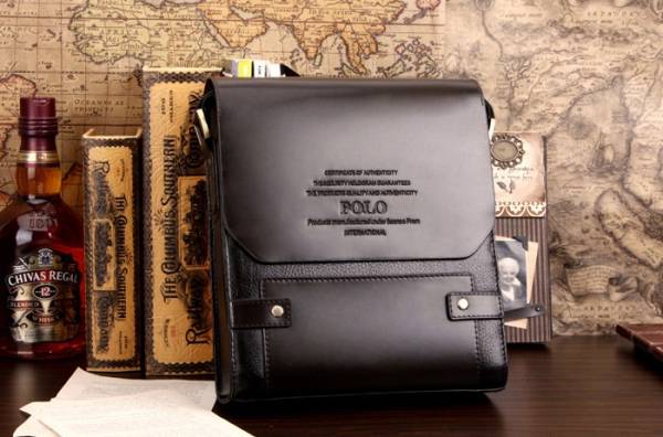 1円～◆FANKE POLO◆新品 メンズ ショルダー バッグ 高級PU/牛革