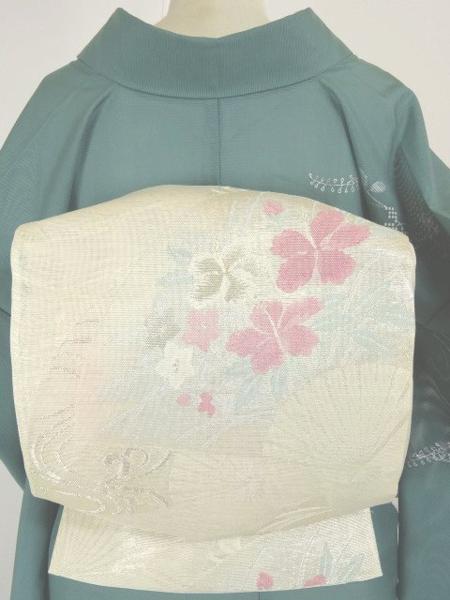 豆菊*紗！和花の可憐な華やぎ＊涼風に舞う扇*夏帯♪346