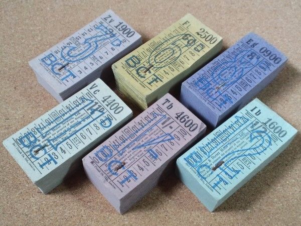 英国 ヴィンテージ バスチケット 乗車券 海外 紙もの 6冊