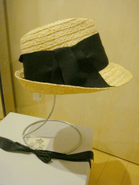 未使用スグリ・Sugri クラシックな麦わら今季帽子イエナUVリボン
