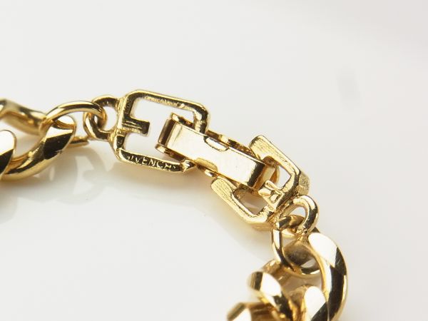 D8552ジバンシィGIVENCHY*G金具*ゴールド*チェーン*ブレスレット