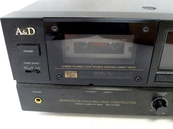 A&D カセットデッキ GX-Z7100EV オーディオ機器ジャンク品 公式 GX