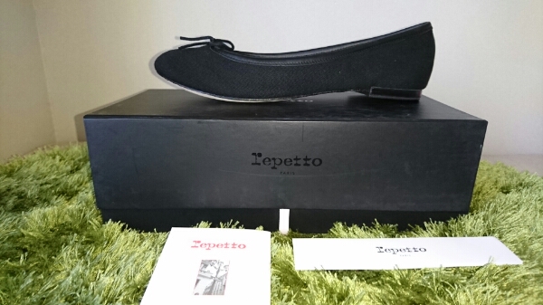 レペット バレエシューズ 黒 38 1/2 新品 repetto レペット バレエシューズ 38 キャンバス 【公式通販】