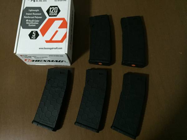 Hexmag ヘックスマグ　スタンダードM4電動ガン用5本セット　BK　