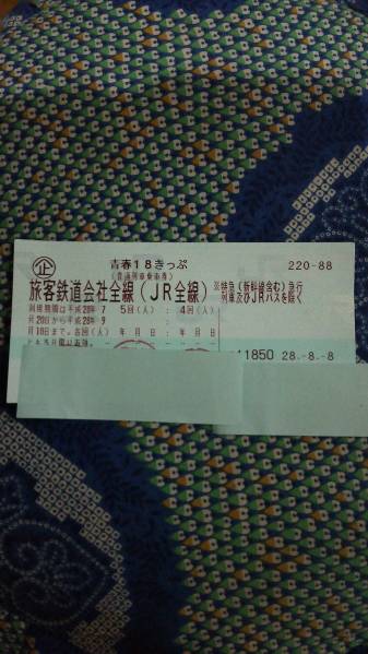 青春18きっぷ JR 2回(2人)返却不用