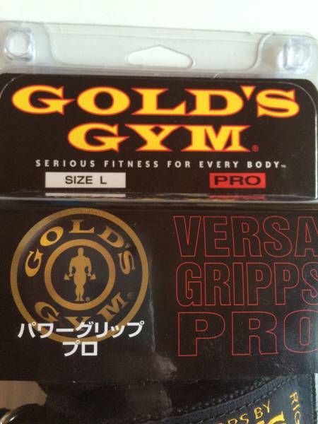 ゴールドジム （GOLD'S GYM）パワーグリップ プロ （L size） ゴールド