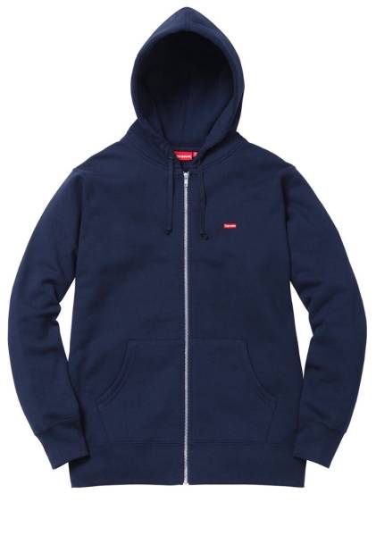 Small Box Zip Supreme Up Hooded Sweatshirt - Black XL Logo 16ss 