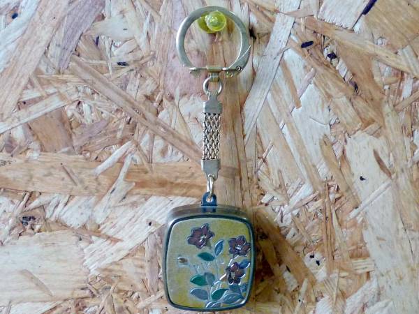 ※ オルゴール キーホルダー 昭和レトロ　ききょう※G-1_1