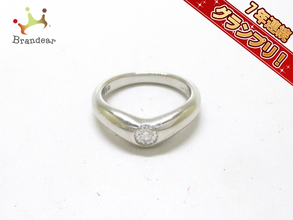 ティファニー リング 美品 カーブドダイヤリング TIFFANY&Co.