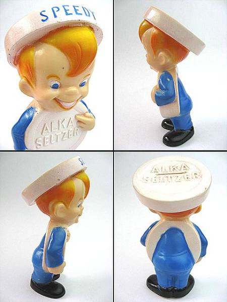 1960-70's ALKA SELTZER ソフビ 貯金箱 ヴィンテージ 米国 1960-70's