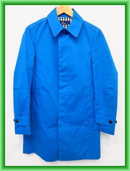 フレッドペリー FRED PERRY ステンカラーコート トレンチコートS