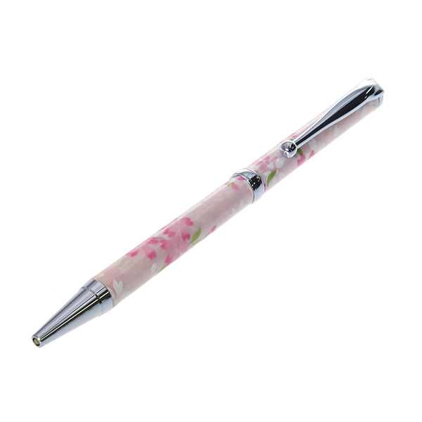 ボールペン画　『華紅想』 美濃和紙 ボールPen F-style 桜 ⁄さくら PMW1553 penmode Lpk (白桃
