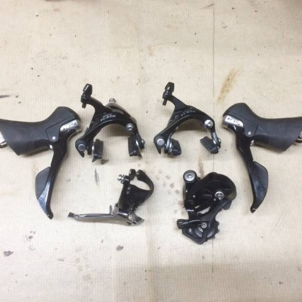 シマノ5800美品105/shimanoＳＴＩレバーブレーキディレーラー6点